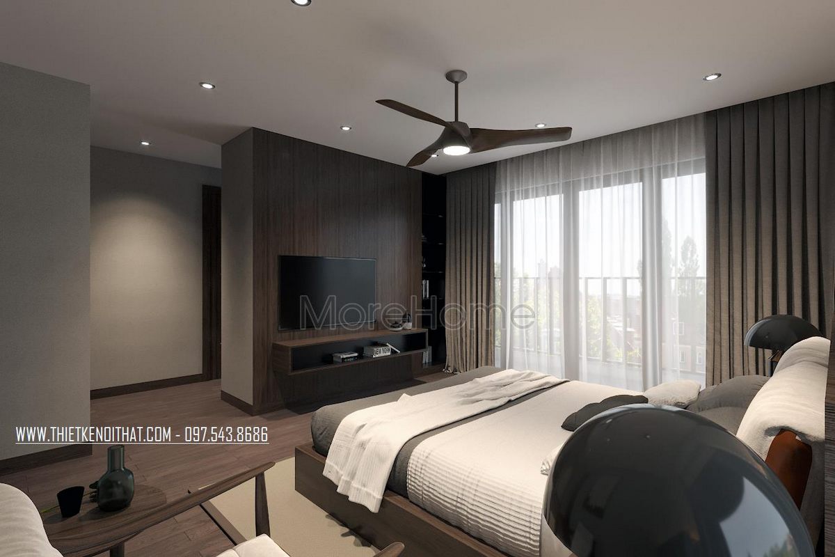 Thiết kế phòng ngủ biệt thự Ecopark Văn Giang 